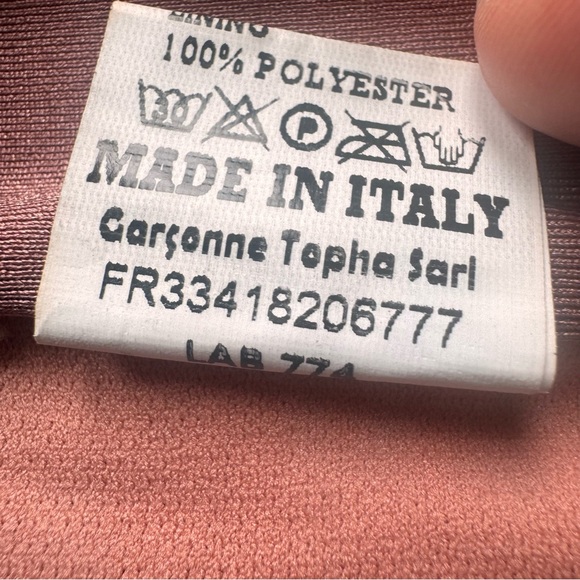 Vintage 90s Italian Garconne Bikini Brown Gold Metal Hardware High Cut Bandeau - Picture 6 of 7